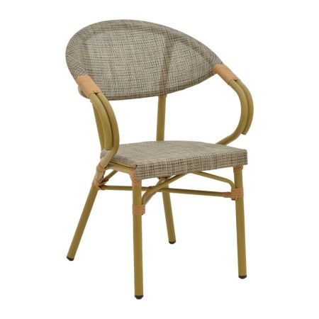 Стол за градина Isaia Сив 57x57x83 см
