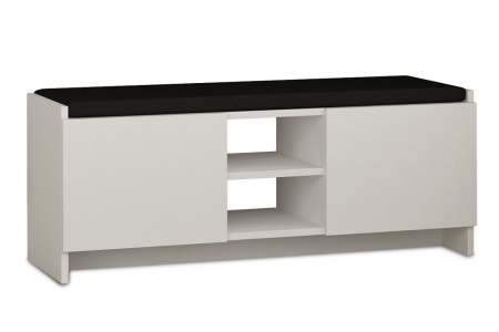 Шкаф за обувки Zulla за 10 чифта бял 110x37x43 см