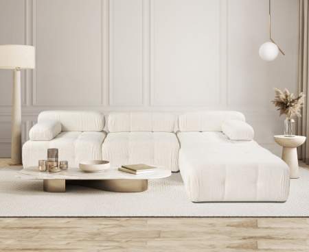 Ъглов диван Добло Крем 315x210x80 см