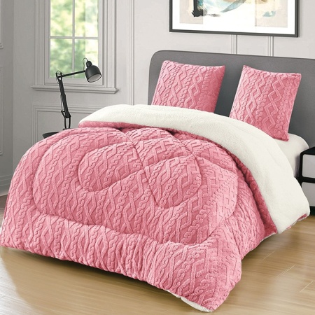 Cocolino дебел кокосов килим с одеяло Wave V33 Pink 4,5 кг, 200x230