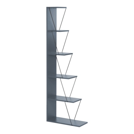 Библиотека Tars черно сиво 60x24x146,5 cm