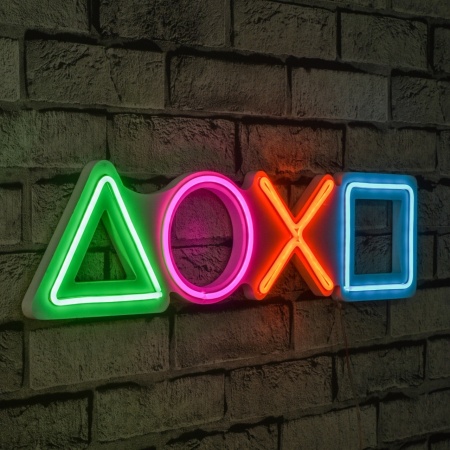 Декоративен LED аксесоар за стена Play Station Multicolour 57x15x2 cm