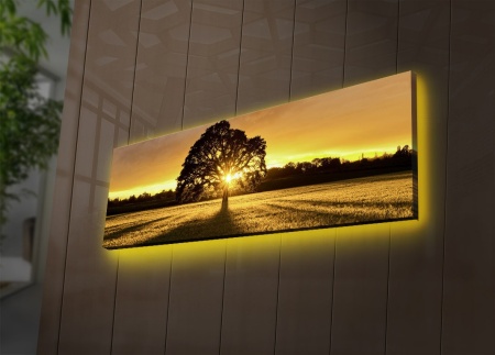 Картина с LED осветление 3090DACT Многоцветна 30x90x3 см