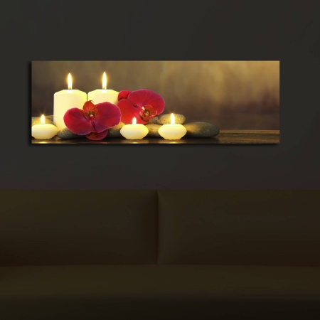 Картина с LED осветление 3090İACT Многоцветна 30x90x3 см