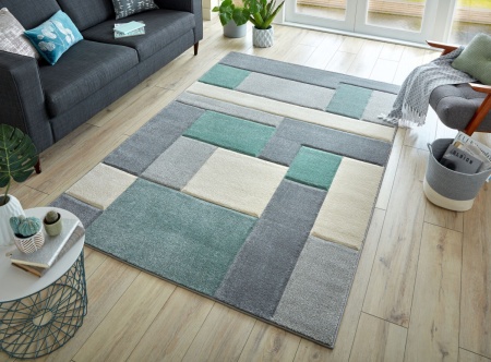 Килим Космос Ментолово/Сиво/Крем 120X170 см, Flair Rugs