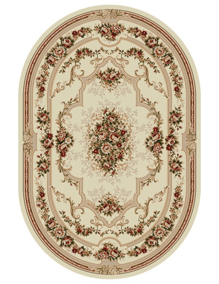 Класически килим Лотос Крем, 60x110 см