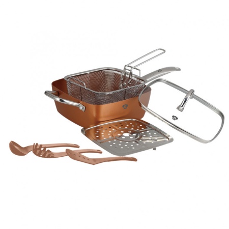 Комплект квадратен тиган, 8 части, Le Chef Line BL-3367N-3T