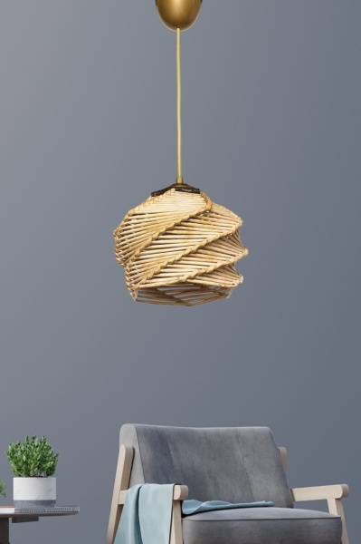 Люстра Приманте Златна 20x20x75 см
