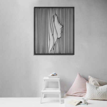 Метална картина Жена Черна 50x60 см