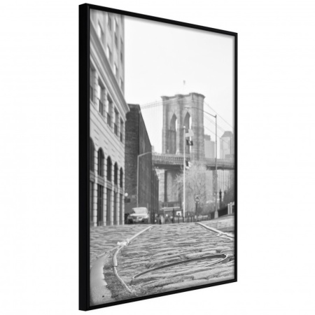 Постер - Пощенска картичка от Ню Йорк, с черна рамка, 40x60 см