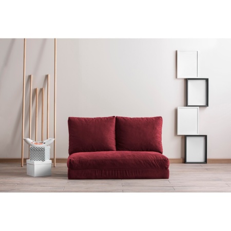 Разтегателен диван за 2 места Taida Кафяв 120x68x26 см