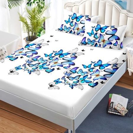 Чаршаф с ластик и 2 калъфки за възглавници Gibson 180x200 cm (Finet)