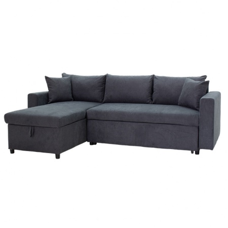 Ъглов диван Лилиан антрацит 225x148x81 см