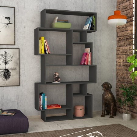 Библиотека Karmato Антрацит 96x168.5x25.5 см
