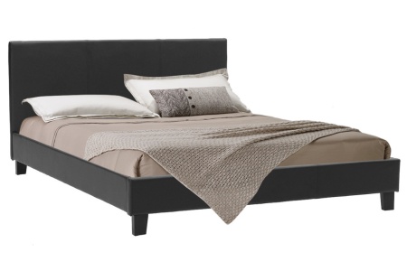 Двойно легло 150x200 см Nevil 144 Черен мат