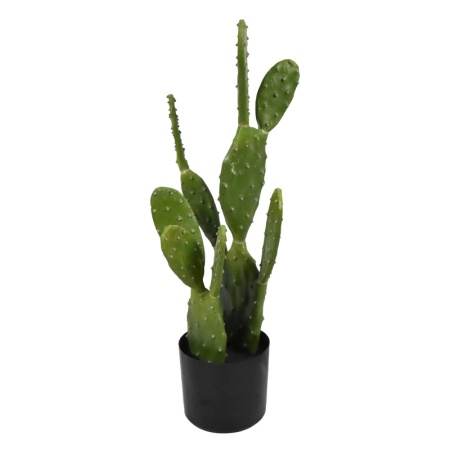 Декоративно растение Кактус в саксия зелена пластмаса PP PP H64 cm