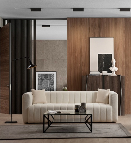 Диван за 3 места Сана Крем 230x80 см