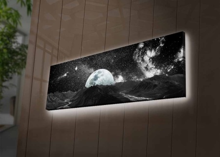 Картина с LED осветление 3090NASA Мултиколор 30x90x3 см
