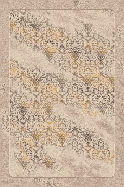Килим Модерен, Iris Paun, бежово/златисто, 60x110 см, 1800 г/м2