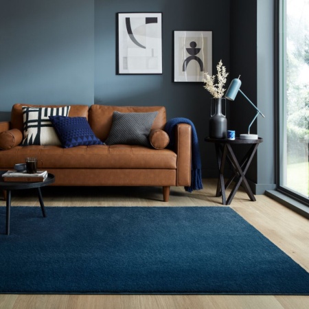 Килим Sheen в тъмносиньо 200X290 см, Flair Rugs