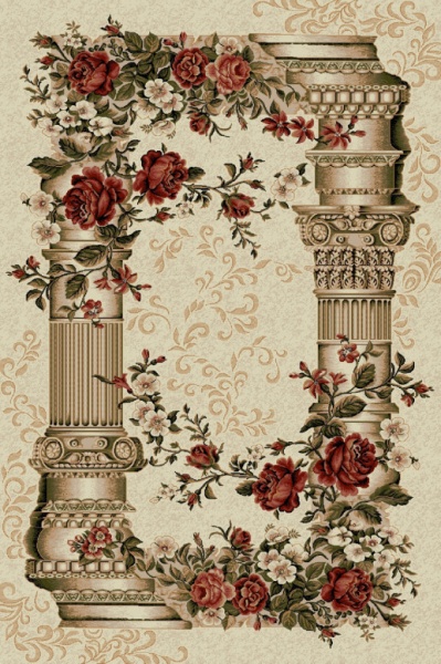 Класически килим, Лотос колони бежов 150x230 см