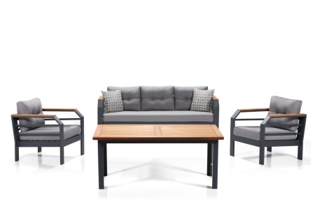 Комплект за градина Assento 311M Сив 67x197x77 см