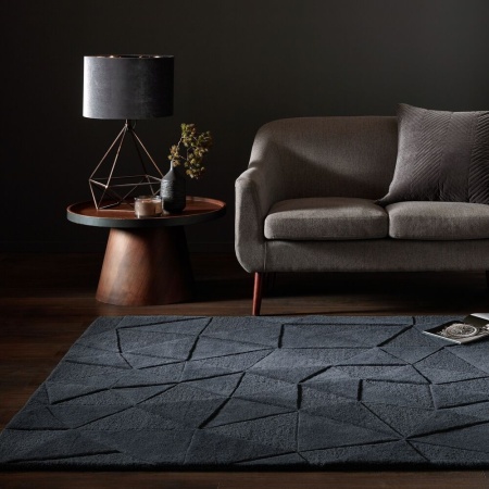 Кръгъл килим Shard Dark grey 160x160 cm, Flair Rugs