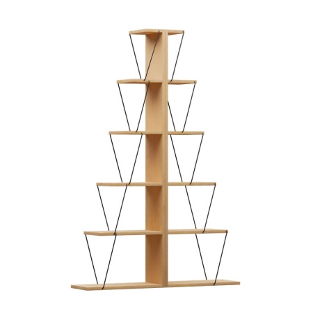 Мини библиотека Тарс сонома - черен 130x22x146см