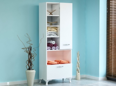 Многофункционален шкаф Sezen бял 60x31.5x163.6 см