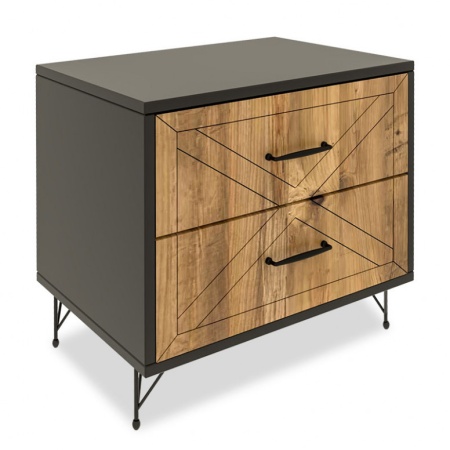 Нощно шкафче PWF-0279 Тъмен сив 50x40x55 см