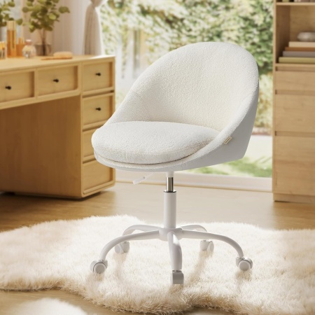 Работен стол Songmics Cappuccino boucle 56x60x93.3 cm
