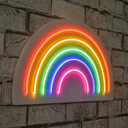 Светеща LED декорация за стена Rainbow Мултиколор 50x26x2 см