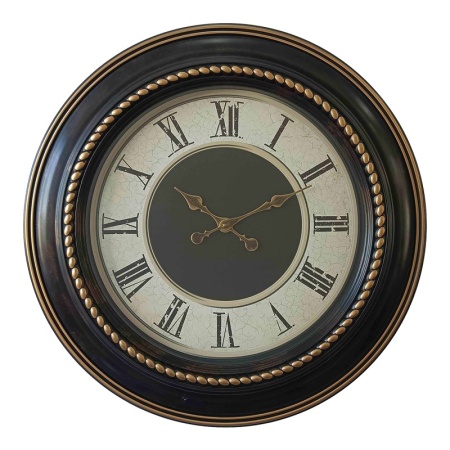 Стенен часовник Retta Pako Pako World Black 60.8x60.8x5.6 cm