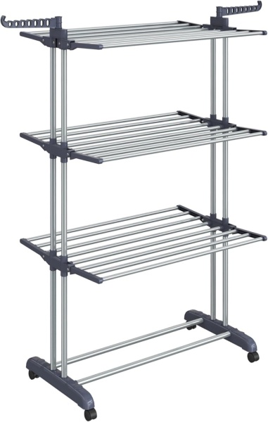Стойка за сушене на дрехи Songmics Grey 126.6x64.2x64.2x169.2 cm