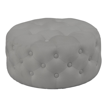Табуретка Ferdia pouffe сиво кадифе 59x59x28,5 cm