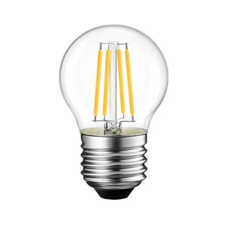 LED крушка G45 4W 3000K E27 прозрачна 6.4x6.4x14.7 cm