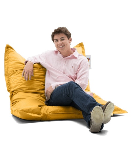 Възглавница за градинско кресло Pouf Pouf Yellow 20x100 cm