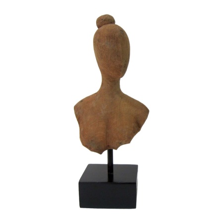 Декорация за маса Lafia от естествено мангово дърво и желязо 17,5x11,5x42 cm