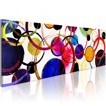Картина - Дъгови кръгове 150x50 см