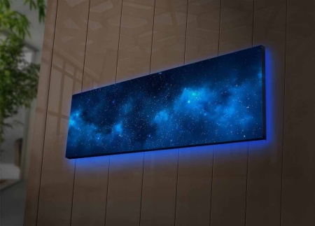Картина с LED осветление 3090NASA Мултиколор 30x90x3 см