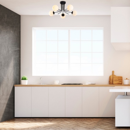 Комплект полилей Daisy Черен 80x80x34 см