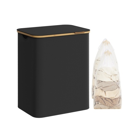 Кош за пране Songmics Черен 52x38.5x70.5 см