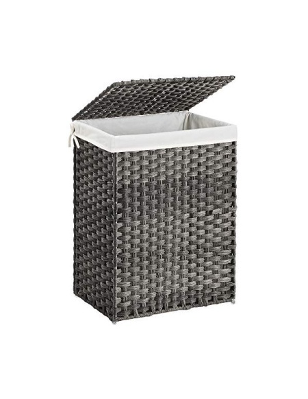 Кош за пране, Songmics, 90L, LCB51WG, 46 x 33 x 60 см