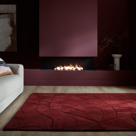 Кръгъл килим Shard Red 160x160 cm, Flair Rugs