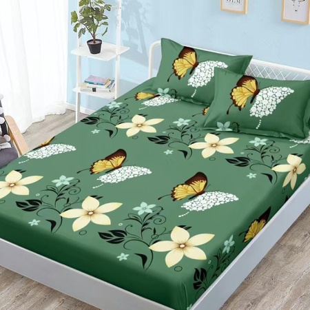 Лист за легло с еластична лента и 2 калъфки за възглавници Elodie 180x200 см (Финет)