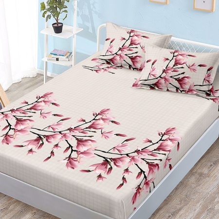 Лист за легло с еластична лента и 2 калъфки за възглавници Marily 180x200 см (Финет)
