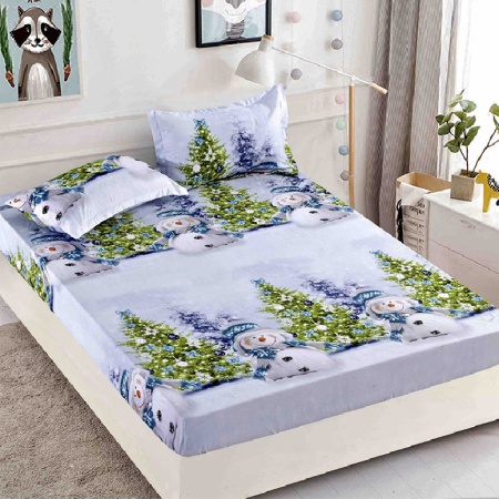 Лист с еластична лента и 2 калъфки за възглавници, Jolly V31, 180x200 см (Финет)