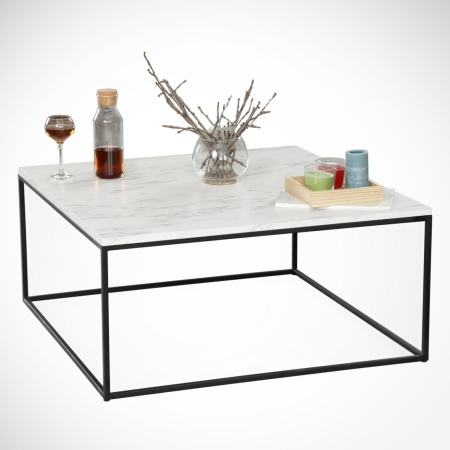 Масичка за кафе Poly Бяла 75x43x75 см