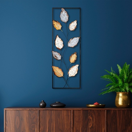 Метална картина Fagus Многоцветна 32x90 см