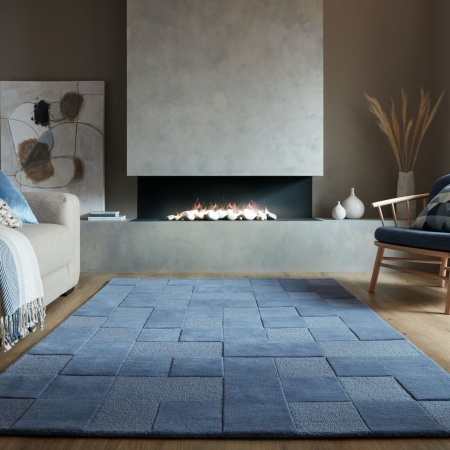 Модерен килим Caro Blue Caro Blue 200X290 cm, Flair Rugs